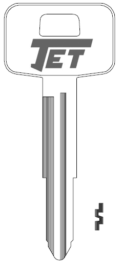 [JT--B55] Jet X145 Chevy Nova Key Blank 85-89