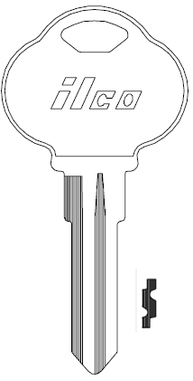 [CLB10-NP] Ilco CLB10-NP Club Key Blank 1589J