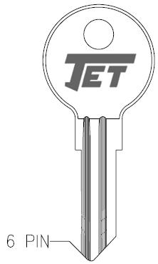[L54G] Jet L1054G Fort Key Blank FR2