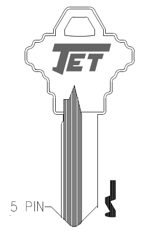 [SC1-DD] Jet SC1-DD Schlage Key Blank 1145C 