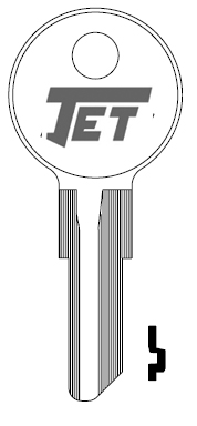 [CG22] Jet 1041E Chicago Key Blank