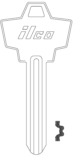 [1307W] Ilco 1307W Schlage Key Blank SC22