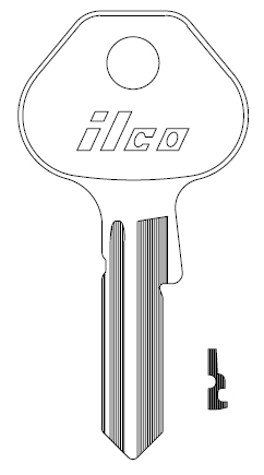 [MAS-25D (M6000B)] Ilco Key Blank 1092-6000B, M6000B
