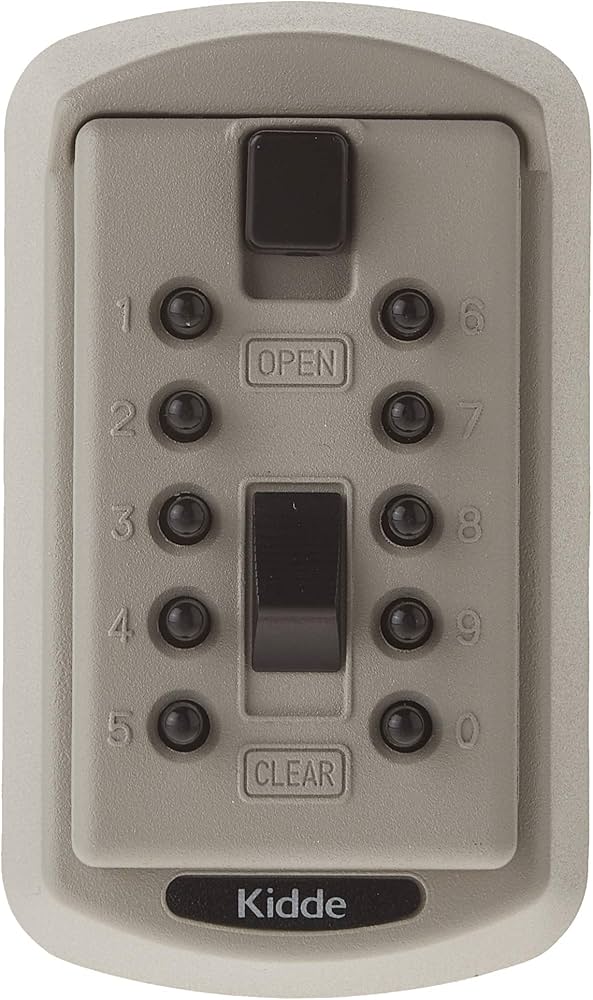 [001371C] Slimline Vault - Push Button - Retail Pkg - Clay