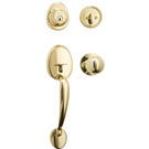 [HDLBC0603KA4W] Master Lock HDLBC0603KA4W Residential Entrance Handle Set W/Biscuit Knob Polished Brass Weiser