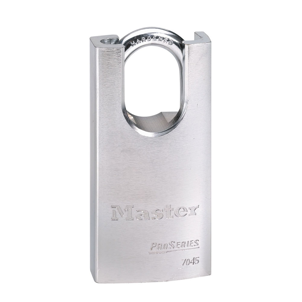 [7045KA] Master Lock 7045KA 1-3/4" (44mm) Wide ProSeries® Shrouded Solid Steel Rekeyable Pin Tumbler Padlock, Keyed Alike