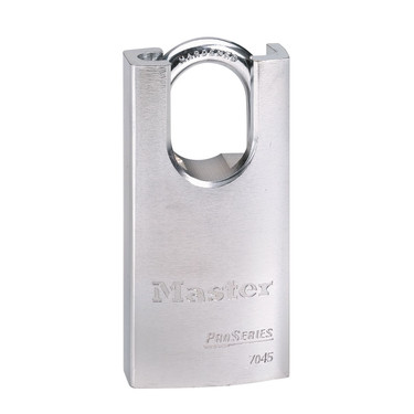 [7045KD] Master Loc 7045KD 1-3/4" (44mm) Wide ProSeries® Shrouded Solid Steel Rekeyable Pin Tumbler Padlock, Keyed Different 