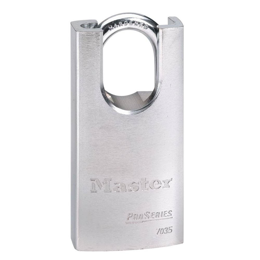 [7035KD] Master Lock 7035KD 1-9/16" (40mm) Wide ProSeries® Shrouded Solid Steel Rekeyable Pin Tumbler Padlock, Keyed Different 