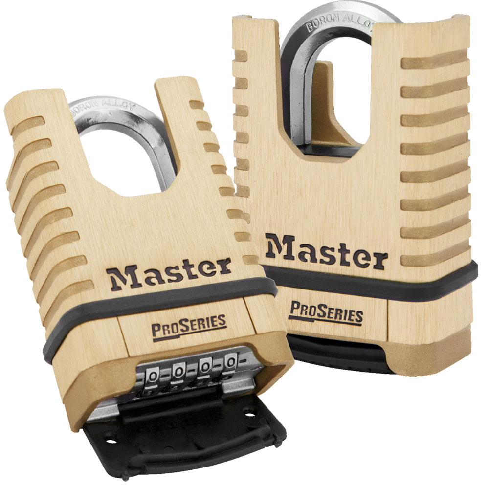 [1177] Master Lock 1177 2-1/4" (57mm) Wide ProSeries® Shrouded Brass Resettable Combination Padlock