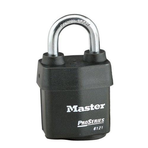 [6121KZ] Master Lock 6121KZ 2-1/8" (54mm) Wide ProSeries® Weather Tough® Laminated Steel Rekeyable Pin Tumbler Padlock (Zero-Bitted) 