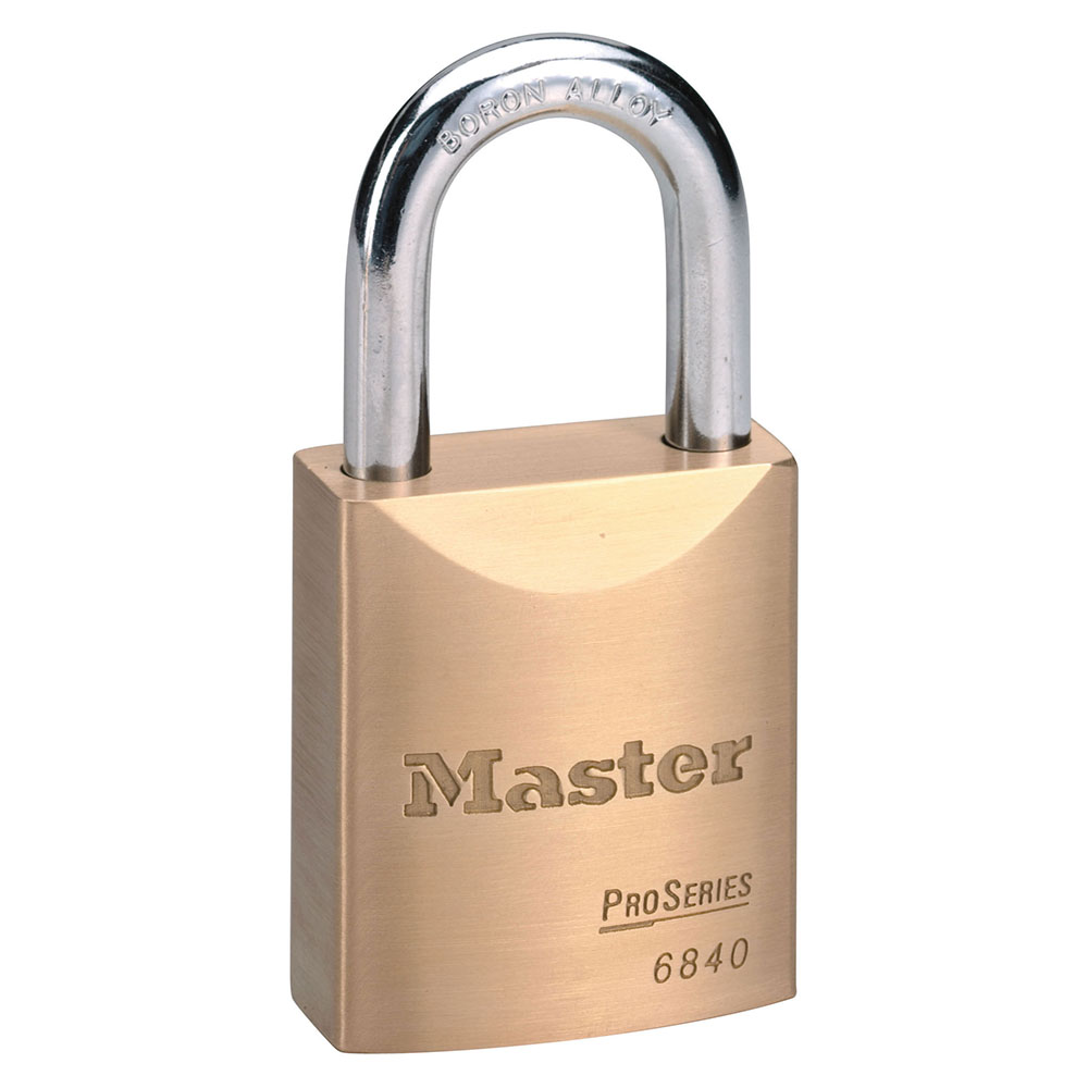 [6840KA 17G915] Master Lock 6840KA 1-3/4" (44mm) Wide ProSeries® Solid Brass Rekeyable Pin Tumbler Padlock, Keyed Alike w/ 17G915 Keyway