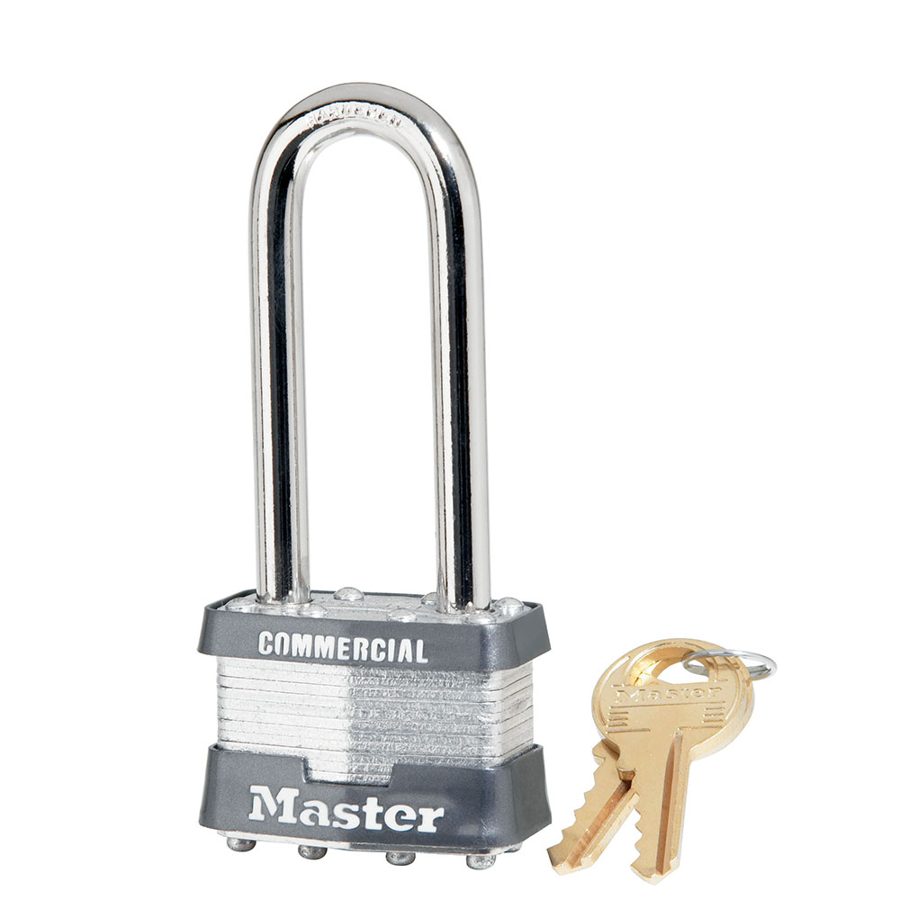 [21KALJ W27 10L007] Master Lock 21KALJ 1-3/4" (44mm) Wide Laminated Steel Rekeyable Pin Tumbler Padlock with 2-1/2" (64mm) Shackle, Keyed Alike w/ W27 to 10L007 Keyway 