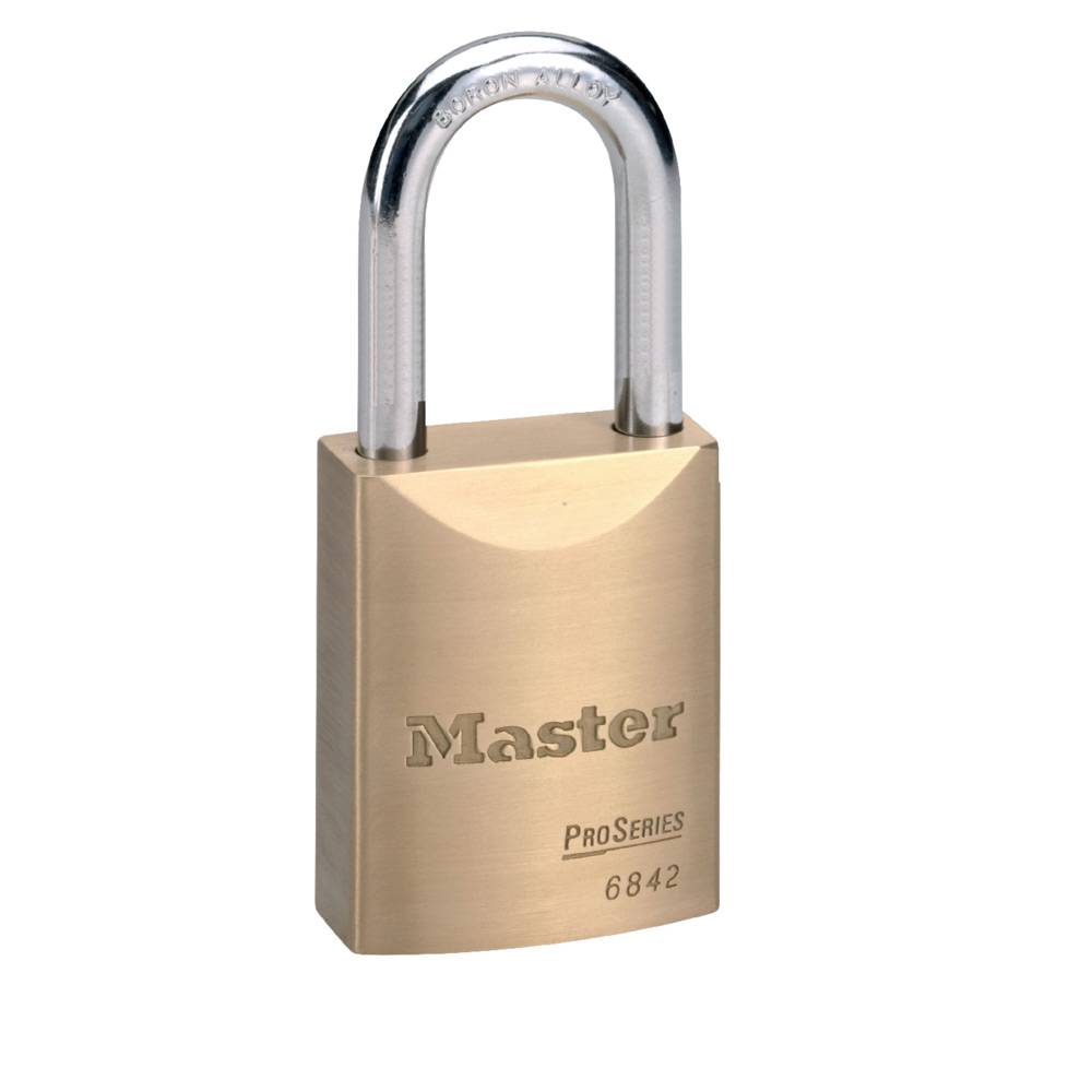 [6842WO] Master Lock 6842WO 1-3/4" (44mm) Wide ProSeries® Solid Brass Rekeyable Interchangeable Core Padlock (Without Cylinder)