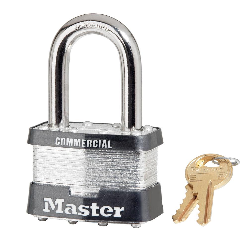 [5KALF 3202] Master Lock 5KALF 2" (51mm) Wide Laminated Steel Pin Tumbler Padlock with 1-1/2" (38mm) Shackle, Keyed Alike w/ 3202 Keyway 