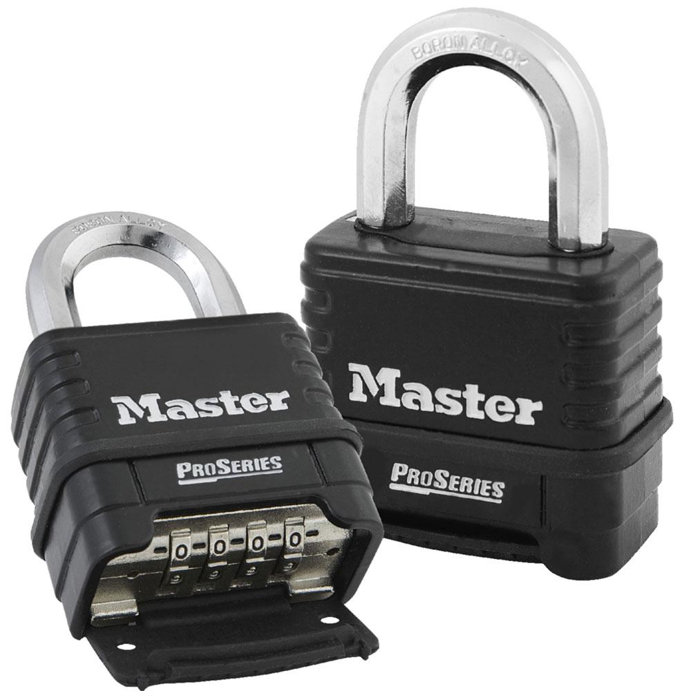 [1178] Master Lock 1178 2-1/4" (57mm) Wide ProSeries® Zinc Die-Cast Resettable Combination Padlock, Black