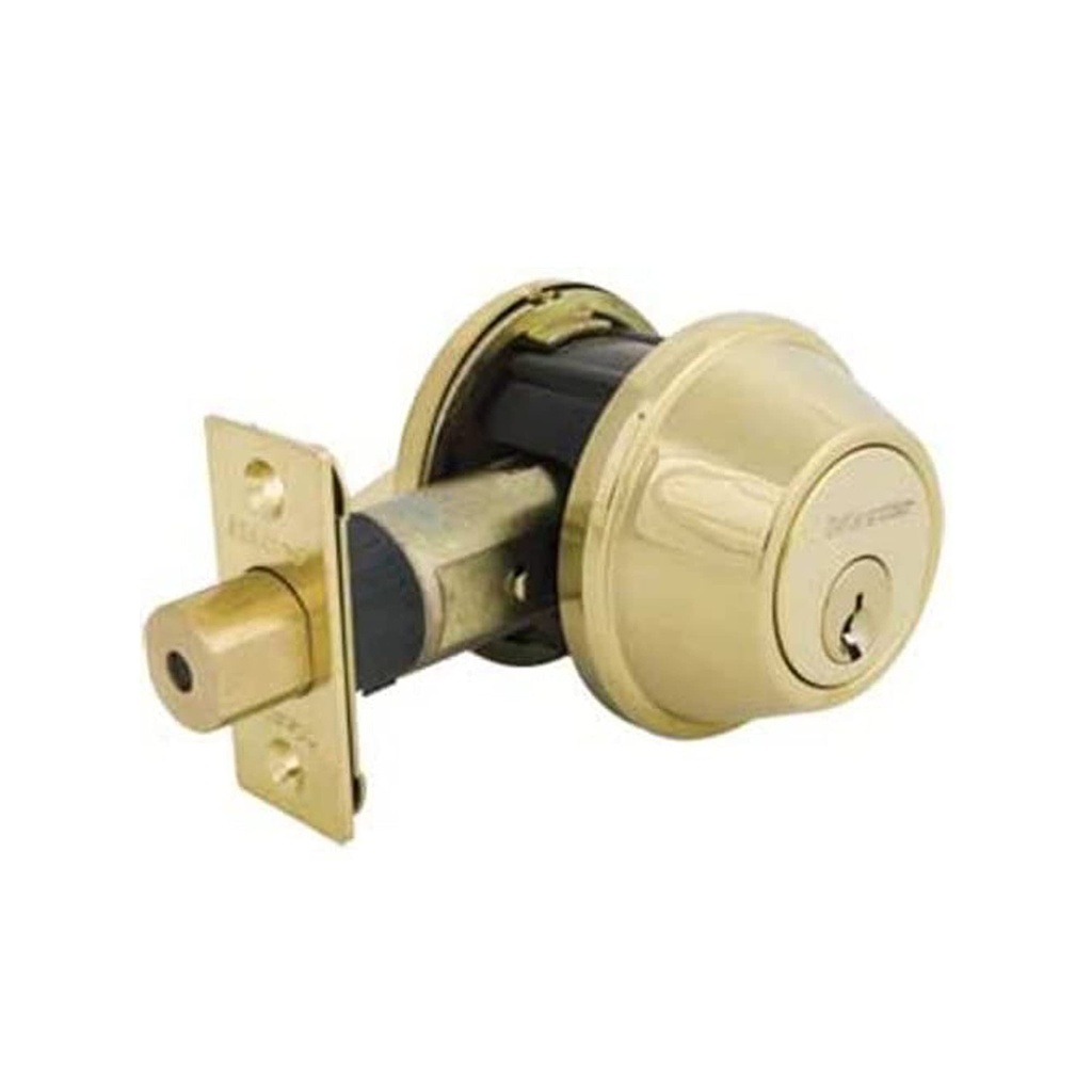 [DS0603KA4W] Residential Deadbolt Sgl Cyl Polished Brass Weiser