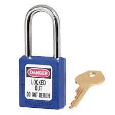 [410BLU] Master Lock 410BLU Blue Zenex™ Thermoplastic Safety Padlock, 1-1/2" (38mm) Wide with 1-1/2" (38mm) Shackle