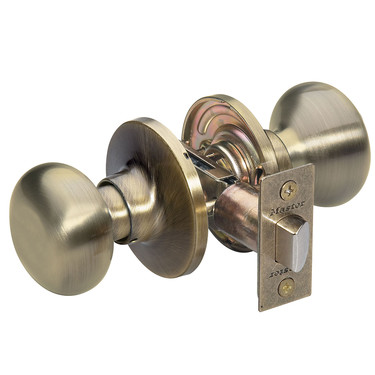 [BC0405BOX] Master Lock BC0405BOX Residential Passage Biscuit Knob Antique Brass