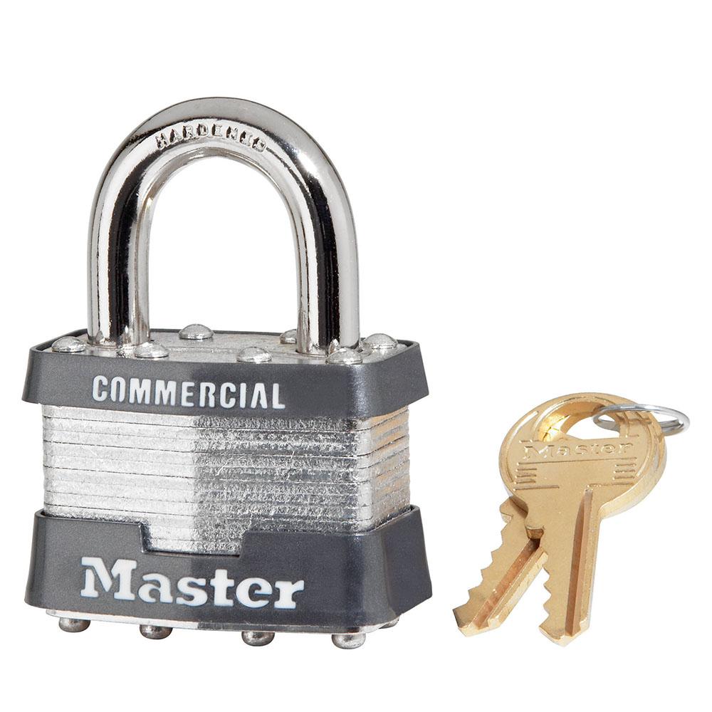 [1DCOM] Master Lock 1DCOM 1-3/4" (44mm) Wide Laminated Steel Pin Tumbler Padlock