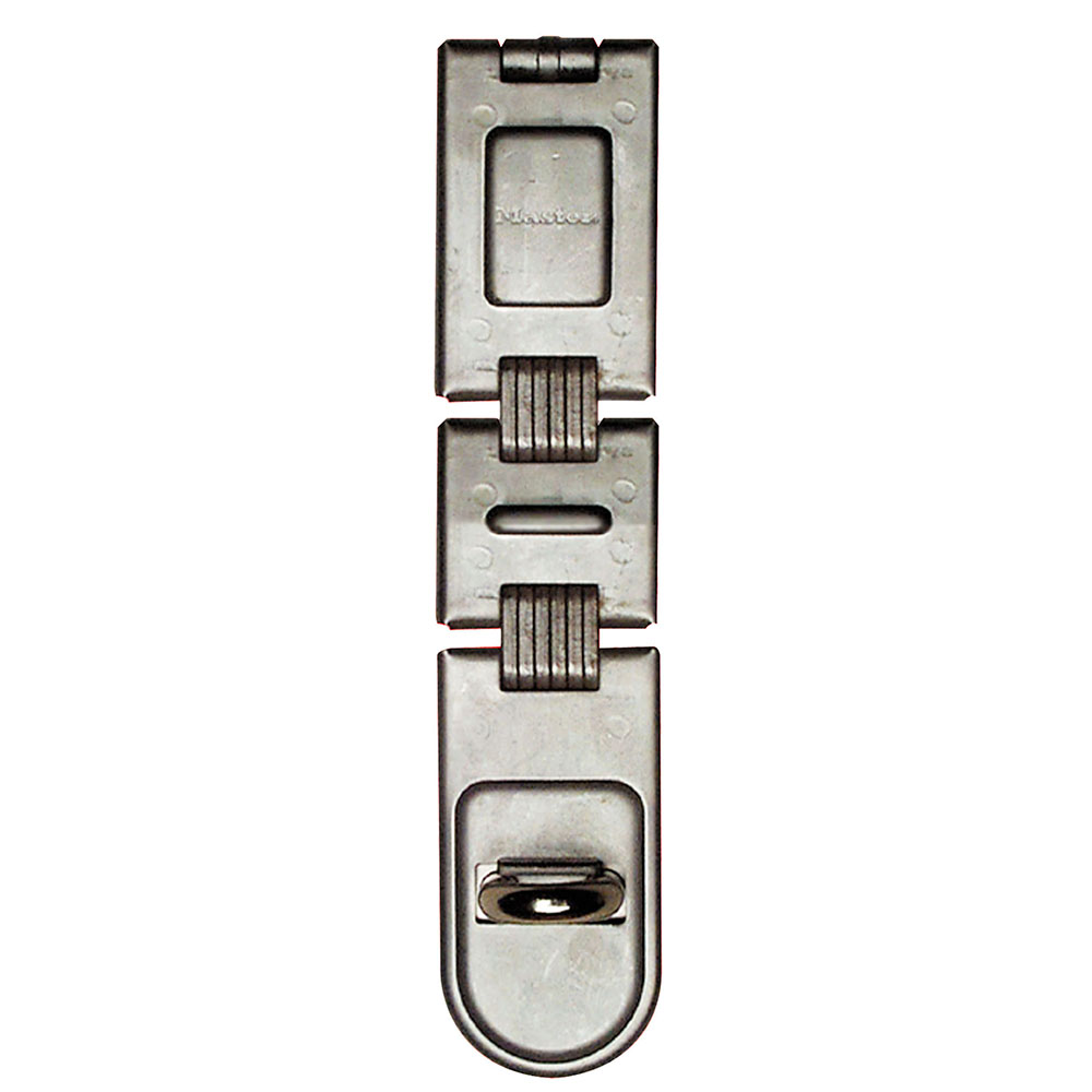 [722DPF] Master Lock 722DPF 7-3/4" (20cm) Long Zinc Plated Hardened Steel Double Hinge Hasp