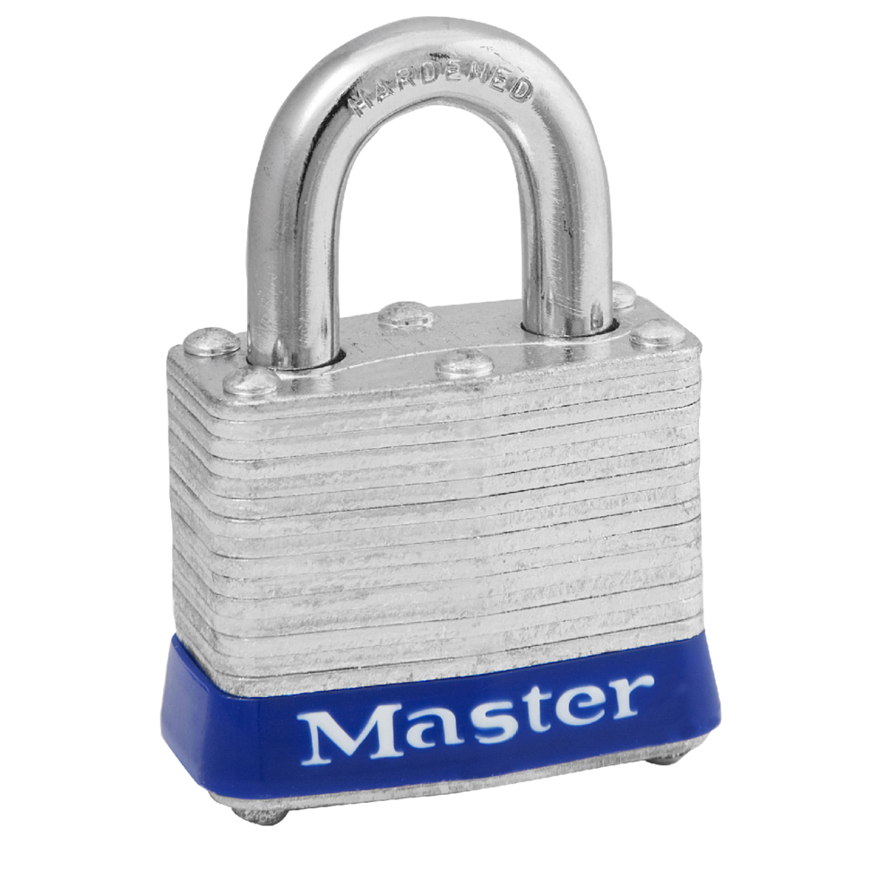 [3UP] Masterlock 3UP 1-9/16" (40mm) Wide Laminated Steel Pin Tumbler Padlock, Universal Pin