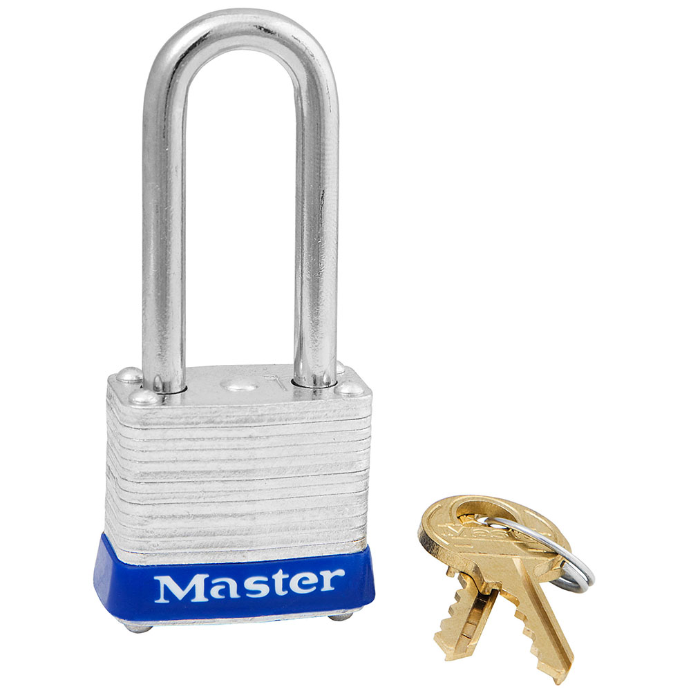 [7KALF] Master Lock 7KALF 1-1/8" (29mm) Wide Laminated Steel Pin Tumbler Padlock with 1-1/2" (38mm) Shackle, Keyed Alike