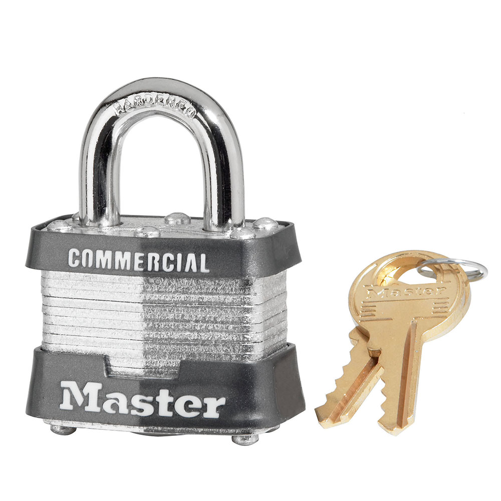 [3DCOM] Master Lock 3DCOM 1-9/16" (40mm) Wide Laminated Steel Pin Tumbler Padlock 