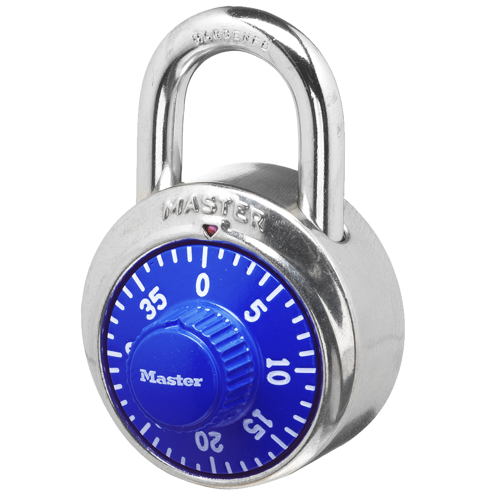 [1506D] Master Lock 1506D 1-7/8" (48mm) Wide Combination Dial Padlock; Blue Dial