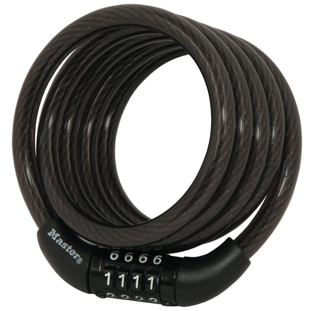 [8143D] Master Lock 8143D 4ft (1.2m) Long x 5/16" (8mm) Diameter Preset Combination Cable Lock