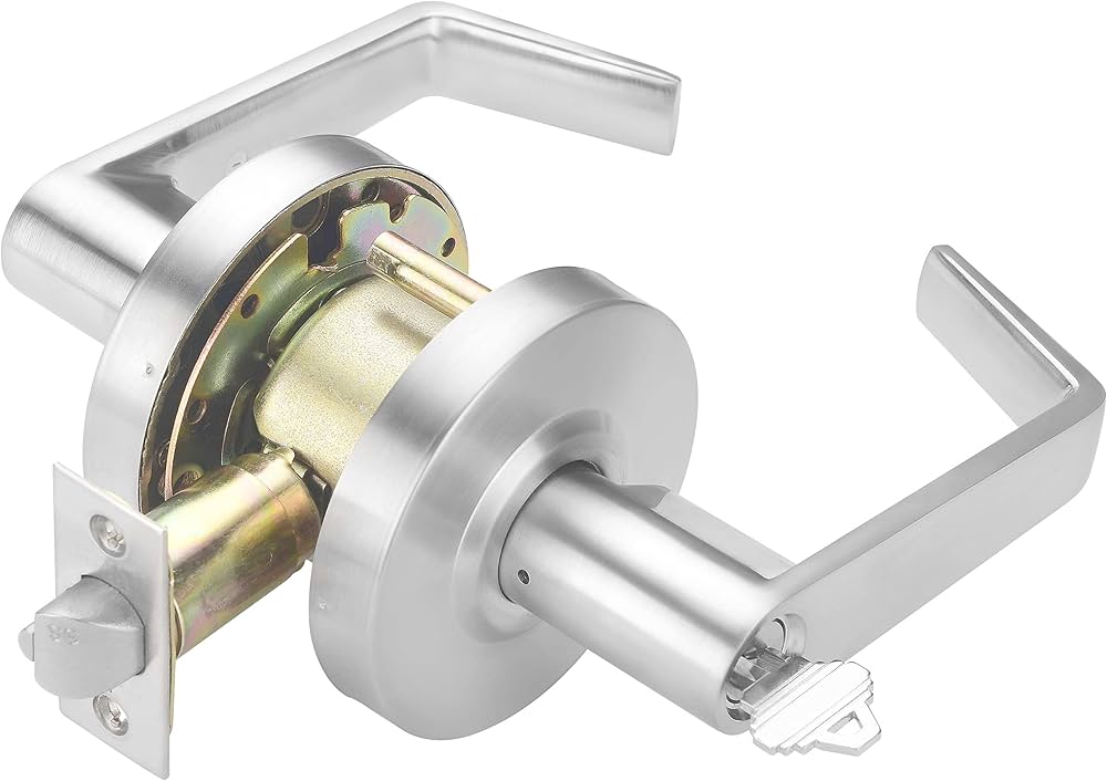 [1253CLC26DSC] Bluscorpion Entrance Leverset Clutch Satin Chrome w/ Schlage "C" Keyway