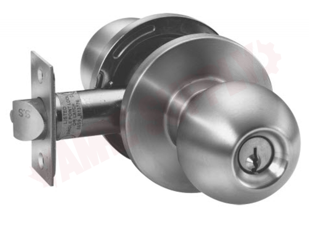 [2282B32D] Bluescorpion 22-82B-32D Institution Knobset in Satin Stainless Steel Schlage Keyway