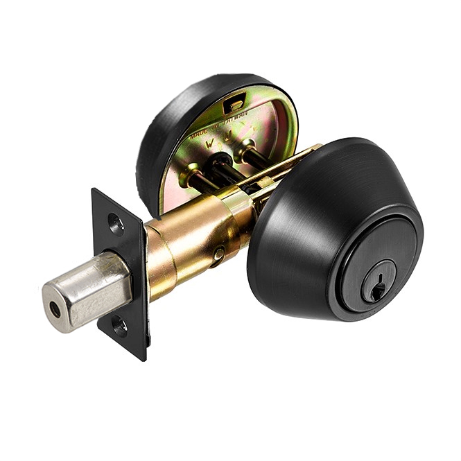 [20160C19KDW] Dorex 20160 - NOT AVAILALBE - Double Cylinder Matte Black Deadbolt Weiser Keyway 