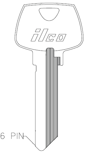 [6275LA O1007LA] Ilco 6275LA O1007LA Sargent Key Blank 6 Pin S22