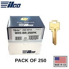 [WR5-BR-250PK] Ilco WR5-BR-250PK Weiser Brass Key Blank 
